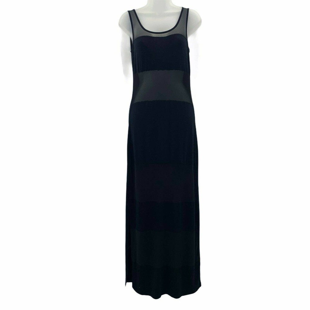 Caldezonias Black Mesh Panel Beach Dress Size S